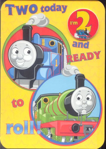Thomas the tank birthday card age 2 with badge