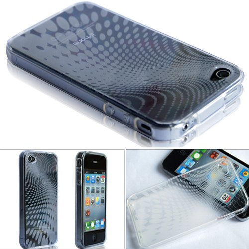 Raindrop TPU Silicone Case Cover Skin for Apple iPhone 4 4G 4S AT&T Verizon Clear