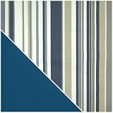 Elite - Newport Navy Stripe Designer Print Jr. Twin 28 x 21 Ottoman Cover - 33-1122-637