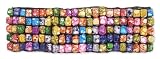 Watercolor Square Mosaic Bead Elastic Bracelet