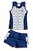 Street Tennis Club Girls Dress Set with Sleeveless Racerback Top and Tennis Skirt with Undershorts (Age 4-5), X-Small