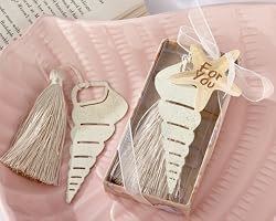 Bookmark Beaches Seashell with Ivory Silk Tassel