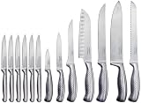Oneida 14-Piece Stainless-Steel Classic Knife Set with Block