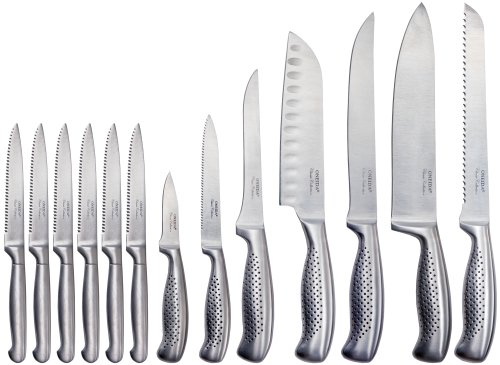 Oneida 14-Piece Stainless-Steel Classic Knife Set with Block