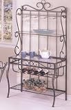 Athens Wrought Iron Frame Metal Bakers Rack
