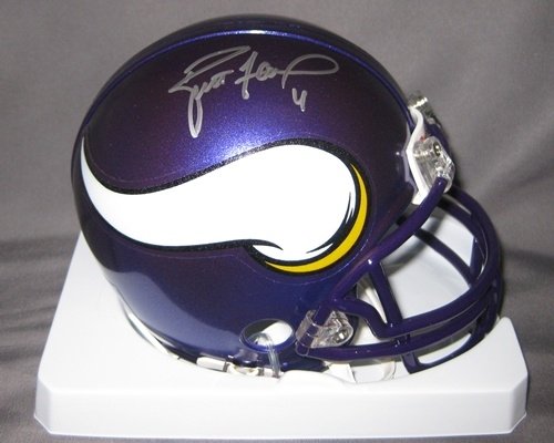 Brett Favre Minnesota Vikings NFL Hand Signed Mini Football Helmet
