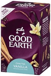 Good Earth Chai Vanilla, Tea Bags, 18-Count, Boxes (Pack of 6)