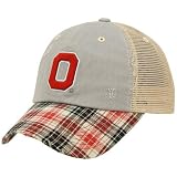 Top of the World Ohio State Buckeyes Plaid Academic Adjustable Hat