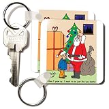 Rich Diesslins Cartoon Days of Christmas TCDC - Dale Hunt about Santas as Kids Idol at Christmas - Key Chains