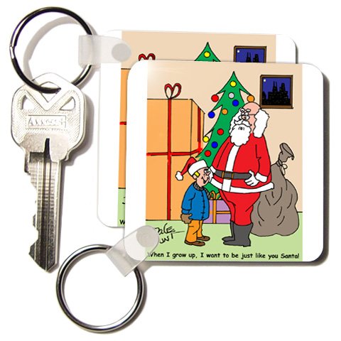 Dale Hunt about Santas as Kids Idol at Christmas - Set Of 4 Key Chains