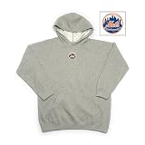 New York Mets MLB JV Youth Pullover Hooded Sweatshirt For Kids (Heather)