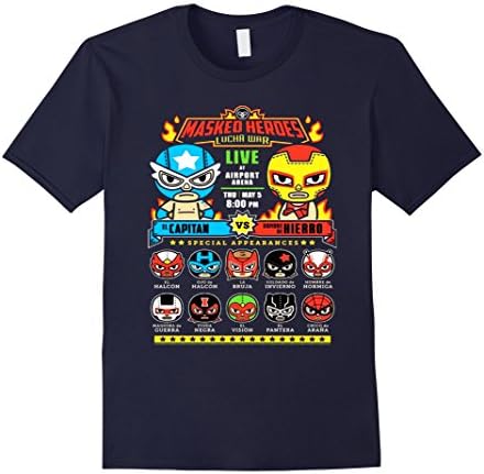 Men's Lucha War Chibi T Shirt 2XL Navy