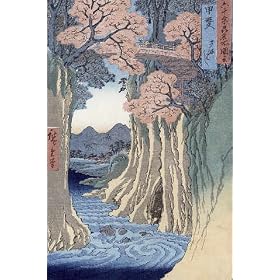 Reproduction d'Art: Ando or Utagawa Hiroshige "The monkey bridge in the Kai province, from the series 'Rokuju-yoshu Meisho zue' (Famous Places from the 60 and Other Provinces)" 50 x 75