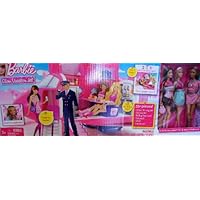 Barbie Glam Vacation Jet - 2 in 1 Jet and Vacation Spot 35+ Piece Playset w Plane, 3 Dolls. Island Music and More (2009)