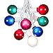 25 Foot G50 Outdoor Patio String Lights with 25 Multi Globe Bulbs – Indoor Outdoor String Lights – Market Bistro Café Hanging String Lights – C9/E17 Base - White Wire
