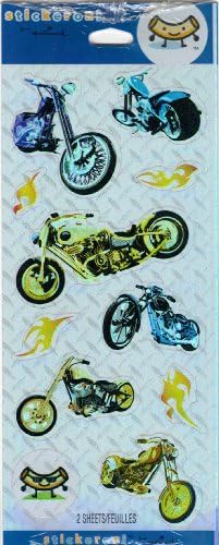 Chopper Motorcycle Foil Scrapbook Stickers (SS3041)
