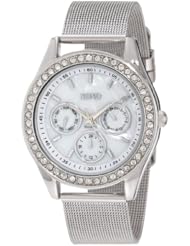 XOXO Womens XO5597  Silver-Tone Mesh Band Watch