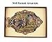 Ivenf Large Size Vintage Metal Oval Make-Up Hand/Table Mirror, Peacock On Rock In Bamboo Forest, Rose Copper