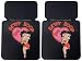 PlastiColor 000172R01 Betty Boop Hearts Universal-Fit Molded Front Floor Mat - Set of 2