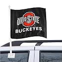 Ohio State Buckeyes Black Car Flag