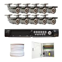 Complete High End 16 Channel Real Time DVR Security Camera CCTV Surveillance System Package w/ 10 x 1/3' Sony Exview HAD CCD II Effio-E DSP Devices, 700TVL 2.8~12mm Varifocal Lens, 42pcs IR LED, 115 feet IR Distance Cameras
