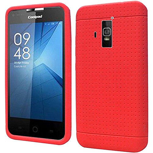 Coolpad Rogue Case,IDEA LINE INC(TM)For Coolpad Rogue (T-Mobile)New Ultra Thin Rugged Silicone Gel Skin Rubber Cover Case - Red + Free Stylus Pen