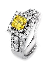 14kw Emma Grace Princess Cultured Diamond Ring