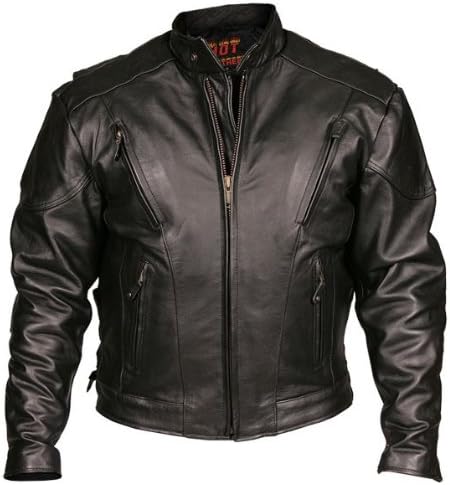 Hot Leathers Black Motorcycle Jacket