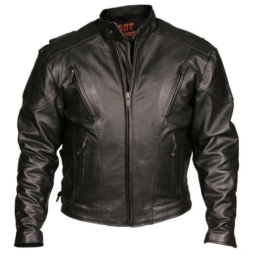 Hot Leathers Black Motorcycle Jacket