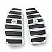 HTT Motorcycle Chrome Skull Zombie Rider Footboard Insert Kit- Traditional D Shape Fits TOURING FLHT FLT FLTR FLHR FLHS SOFTAIL FLSTC FLSTN FLSTF FLSTS