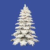 9' Pre-Lit Flocked Pagoda Pine Christmas Tree - Clear Lights
