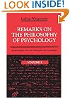 Remarks on the Philosophy of Psychology, Volume 1
