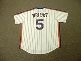 DAVID WRIGHT New York Mets 1980's Majestic Cooperstown Throwback Home Baseball Jersey, XL