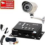 VideoSecu Home CCTV Mini DVR Motion Detection Recorder System , including Day Night Vision Outdoor 1/3 '' SONY CCD Security Camera 420L, Audio Microphone, Extension Cable W31
