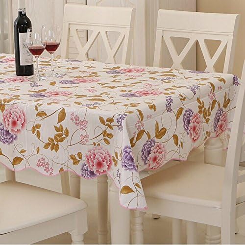 Dingoo 53x71 Inch Rectangular Tablecloth Multi-Color Flower Printed Waterproof and Oilproof Tablecloth Table Cover (multi)