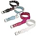 b.m.c BMC Girls 4pc Assorted Color Adjustable Elastic Band With Leather Loop Belt Set