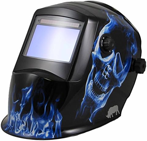 Rhino Large View (4" X 2.6") + Grind - Auto Darkening Welding Helmet - Skulls RH32