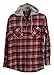 Gioberti Mens Hooded Long Sleeve Plaid Flannel Button Down Shirt