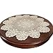 Laivigo New Handmade Crochet Lace Round Table Cloth Doilies Doily,27 Inch,Beige