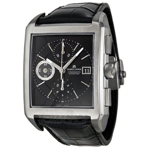 Maurice Lacroix Men's PT6197-SS001330 Pontos Black Chronograph Dial Watch