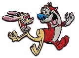 Ren & Stimpy psychotic chihuahua Manx cat applique Embroidered Iron On / Sew On Patch ~ Nickelodeon