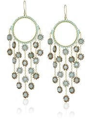 Miguel Ases Amazonite Multi-Drop Earrings