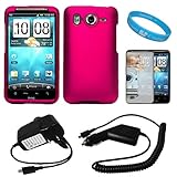 Pink Durable Protective Rubberized Crystal Hard Case Cover for AT&T Wireles ....