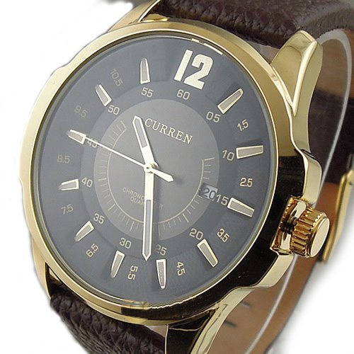 CURREN Men japanese Quartz Wrist Analog Calendar Watch with Alloy Band -8123GB