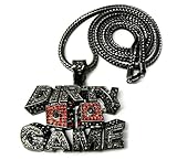 Iced Out Dirty Game 3D Hip Hop Pendant w/Black Franco