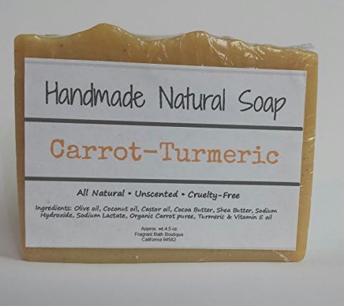 Carrot-Turmeric Natural Soap, Cold Process Soap