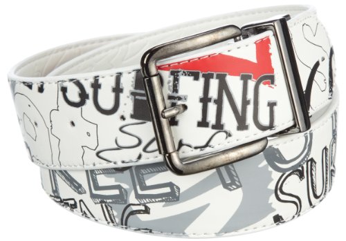 Streetsurfing Herren G&uuml;rtel Ventura Reversible, White/ Red, 79-91cm, C1532 Preisvergleich