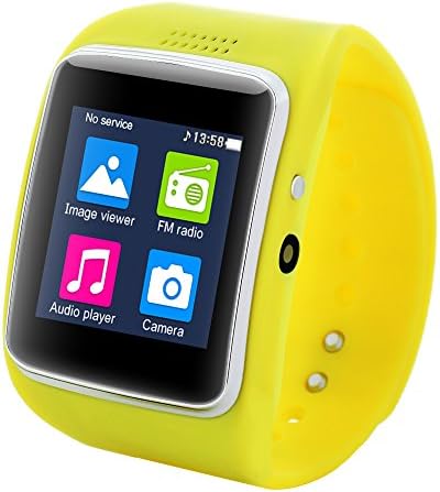AI Watch Smartwatch with Camera Z30 FM Video Bluetooth Fitness TF SIM Sync for IOS and Android Yellow