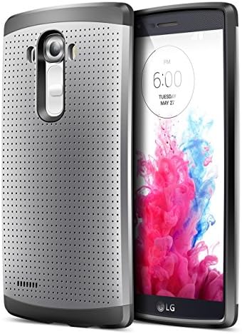 LG G4 Case, MiHua Protective Hybrid Dual Layer Armor Defender Case, Premium Slim Fit Flexible TPU/PC Case Cover for LG G4 Shock- Absorption, Anti-Scratch (Silver)