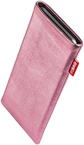 fitBAG Groove Pink custom tailored sleeve for ARCHOS 40 Cesium. Fine nappa foil leather pouch with integrated microfibre lining for display cleaning
